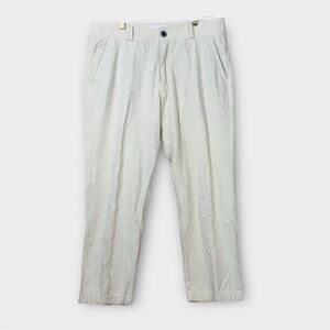 I LOVE Ugly Slim Kobe Pant Mens XL 35x27 Bone Cream Cropped Leg Straight Fit